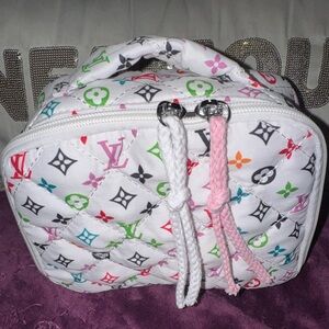 Multicolor Designer Quilted Cosmetic Bag (LAST ONE)